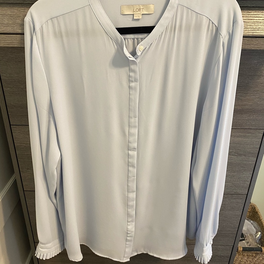 LOFT Baby Blue Blouse XXL